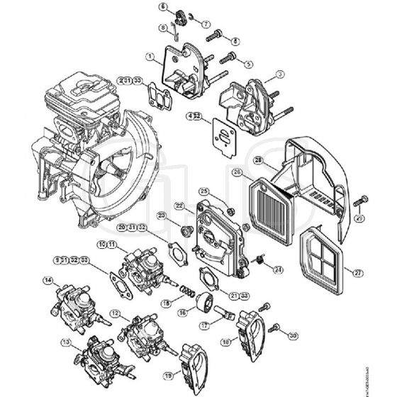 Genuine Stihl FR410 C-E / F - Spacer flange, Air filter