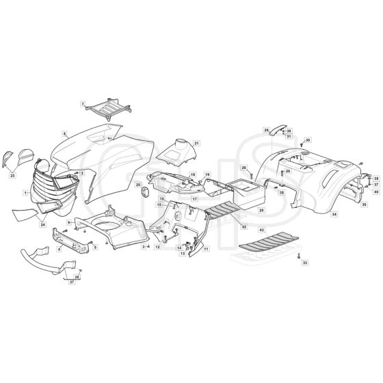 Freedom 38e_SD - 2021 - 2T0660483/M21 - Mountfield Ride On Mower Body Diagram