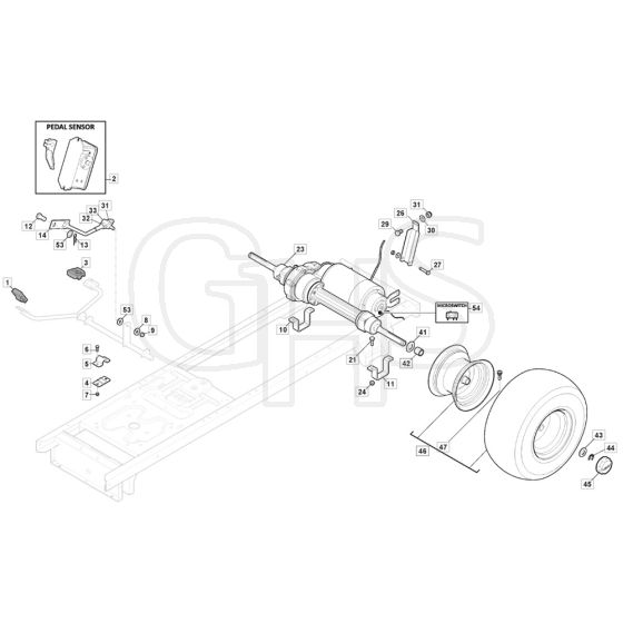 Freedom 38e_SD - 2021 - 2T0660483/M21 - Mountfield Ride On Mower Transmission Diagram