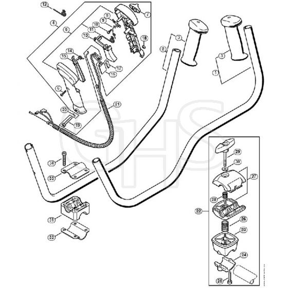 Genuine Stihl FS100 / N - Bike Handle