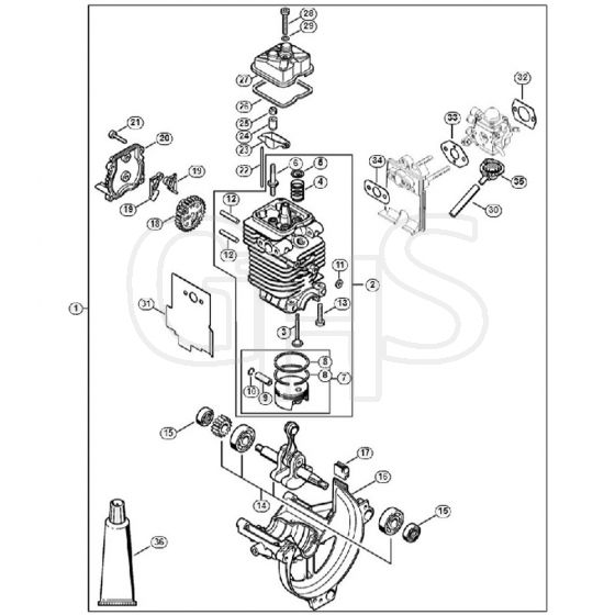 Genuine Stihl FS100 / V - Engine Ø 40 mm