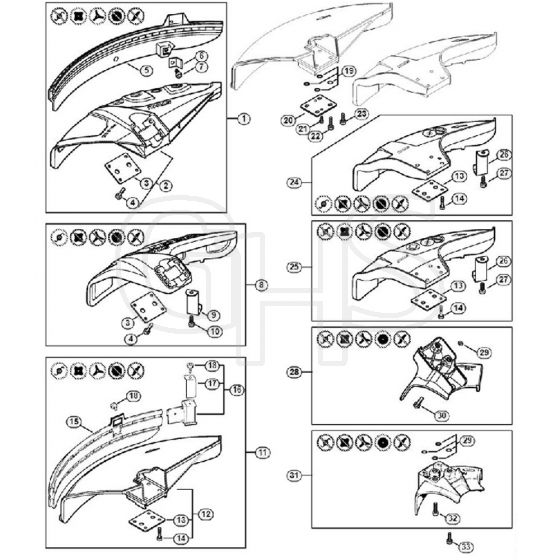 Genuine Stihl FS120 2-MIX / AC - Deflector