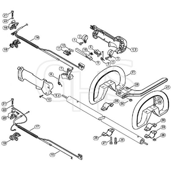 Genuine Stihl FS120 R / U - Control Handle