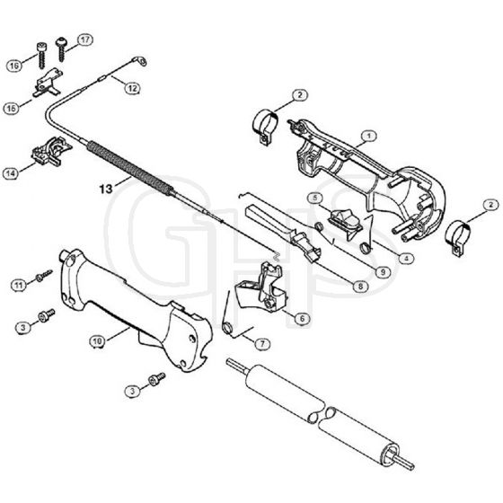 Genuine Stihl FS120 R / V - Control Handle (09.2003)