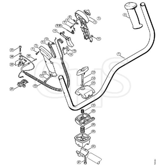 Genuine Stihl FS120 / X - Bike Handle