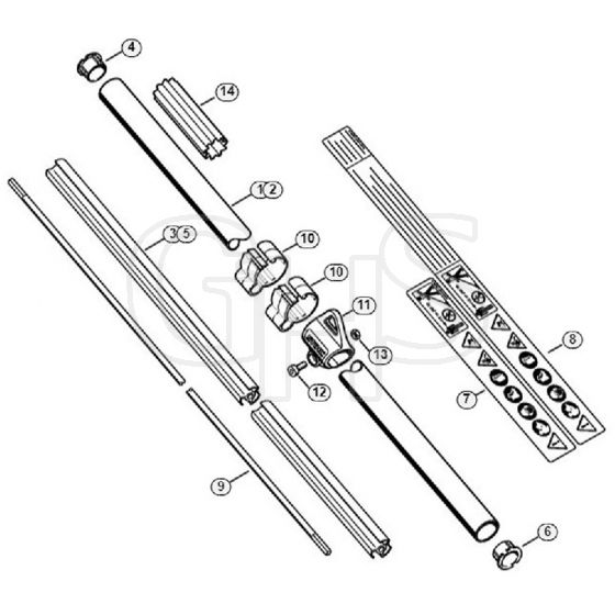 Genuine Stihl FS120 / Z - Drive Tube Assembly