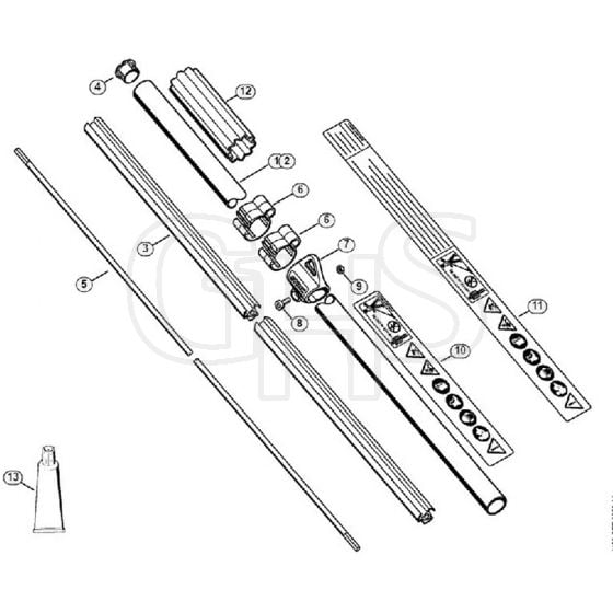 Genuine Stihl FS130 / L - Drive Tube Assembly