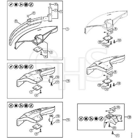 Genuine Stihl FS130 / N - Deflector