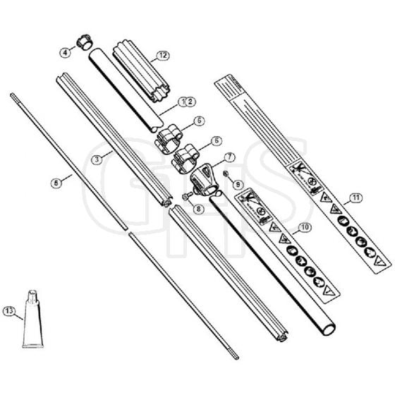 Genuine Stihl FS130 R / L - Drive Tube Assembly