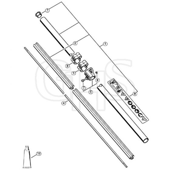 Genuine Stihl FS131 / J - Drive Tube Assembly FS 131