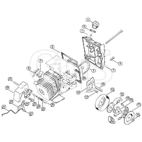 Genuine Stihl FS150 / B - Tank housing, Clutch