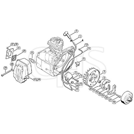 Genuine Stihl FS160 / C - Ignition System, Clutch