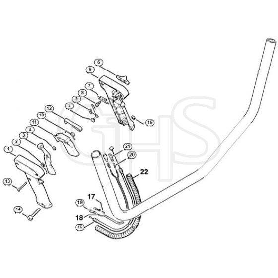 Genuine Stihl FS180 / K - Control Handle (20.2002)