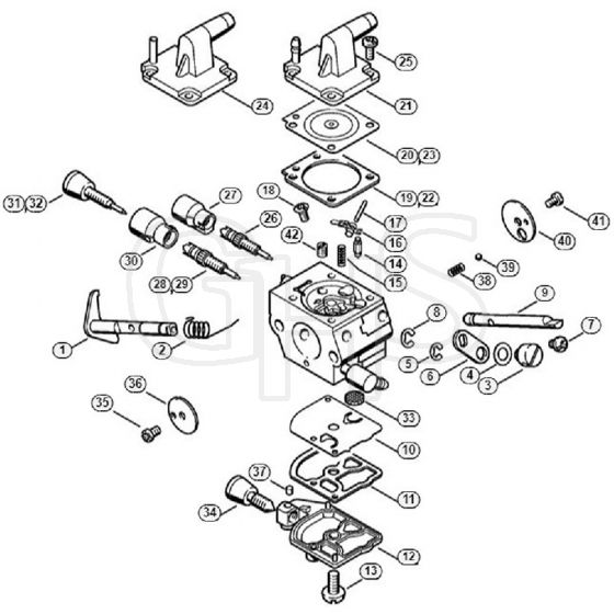 Genuine Stihl FS200 R / Q - Carburetor C1Q-S161, -S162, -S163, -S164, -S82, -S83, -S138, -S139