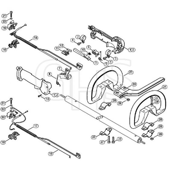 Genuine Stihl FS200 R / U - Control handle