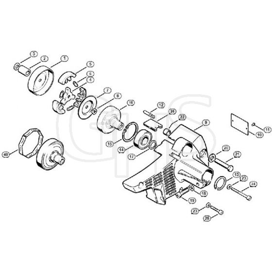 Genuine Stihl FS202 / B - Clutch, Clutch housing