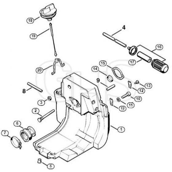 Genuine Stihl FS220 / D - Tank housing