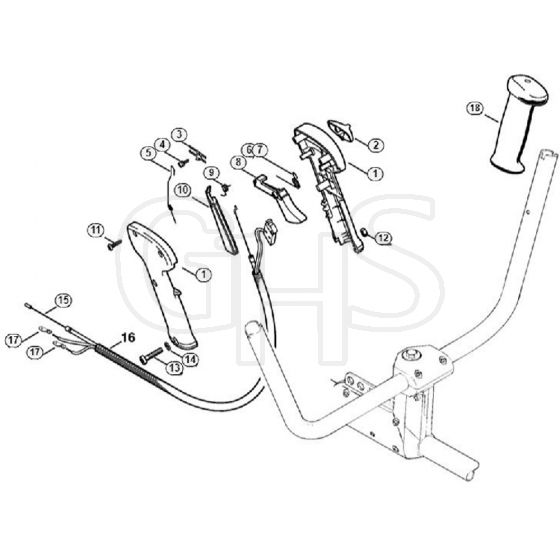 Genuine Stihl FS220 / J - Control handle