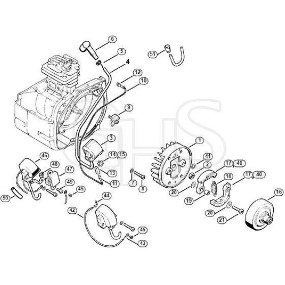 Genuine Stihl FS220 K / C - Ignition system