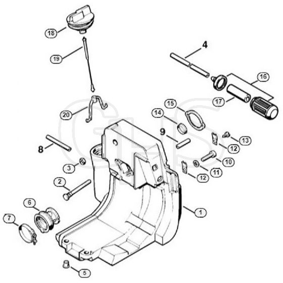 Genuine Stihl FS220 K / D - Tank housing