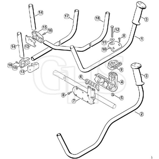 Genuine Stihl FS220 K / L - Handlebar