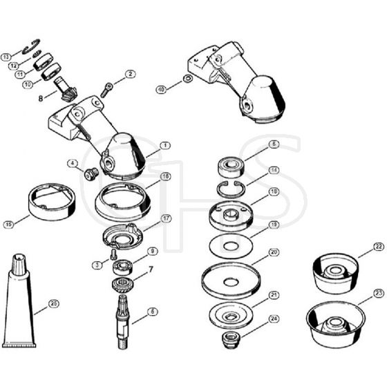 Genuine Stihl FS220 / O - Gear head  3 42 828 253