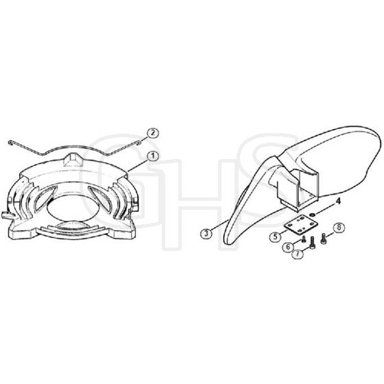 Genuine Stihl FS220 / Q - Transport guard, Shredder deflector