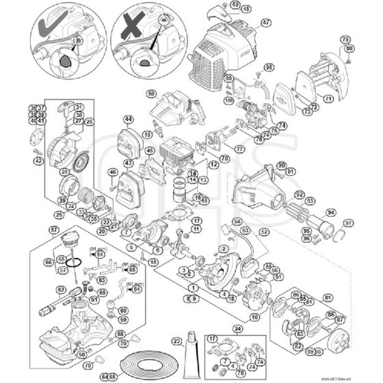 Genuine Stihl FS23 C-E / A - Engine from serial number 517063950