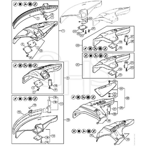 Genuine Stihl FS240 C-E / T - Deflector