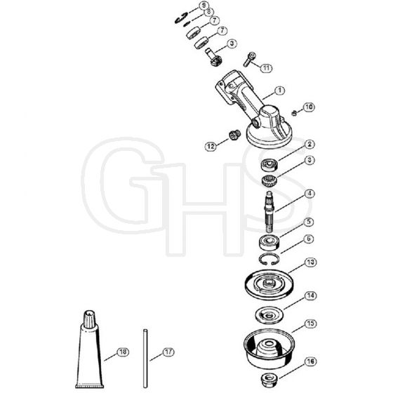Genuine Stihl FS240 R / Q - Gear head