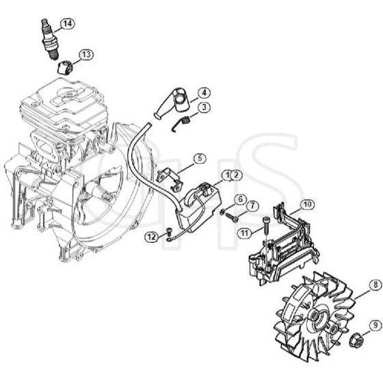 Genuine Stihl FS240 RC-E / H - Ignition system