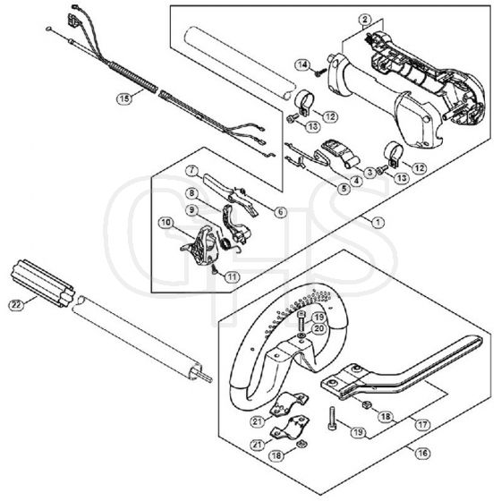 Genuine Stihl FS240 RC-E / L - Loop handle