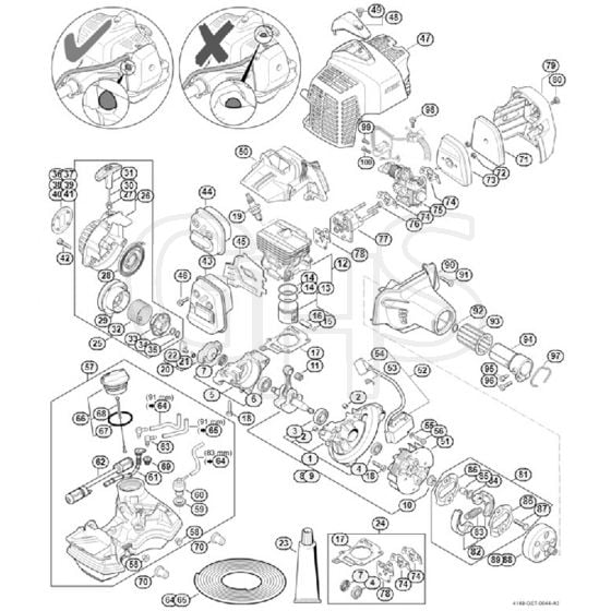 Genuine Stihl FS24 SC-E / A - Engine from serial number 517063950