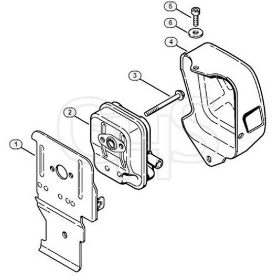 Genuine Stihl FS25-4 / E - Muffler