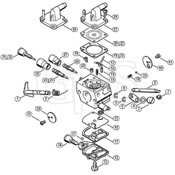 Genuine Stihl FS250 / Q - Carburettor C1Q-S161, -S162, -S163, -S164, -S82, -S83, -S138, -S139