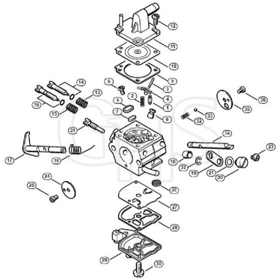 Genuine Stihl FS250 R / S - Carburettor C1Q-S35 (19.98)