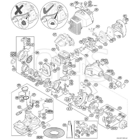 Genuine Stihl FS25 C-E / B - Engine up to serial number 513723535