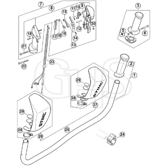 Genuine Stihl FS260 C-E / O - Bike Handle FS 260