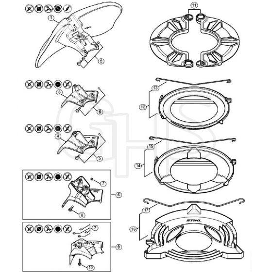 Genuine Stihl FS260 R / U - Shredder Deflector, Limit Stop