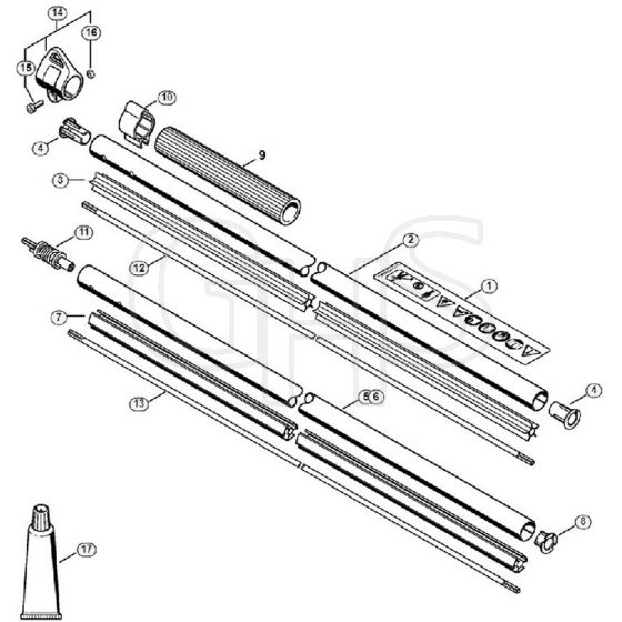 Genuine Stihl FS26 C-E / E - Drive tube assembly