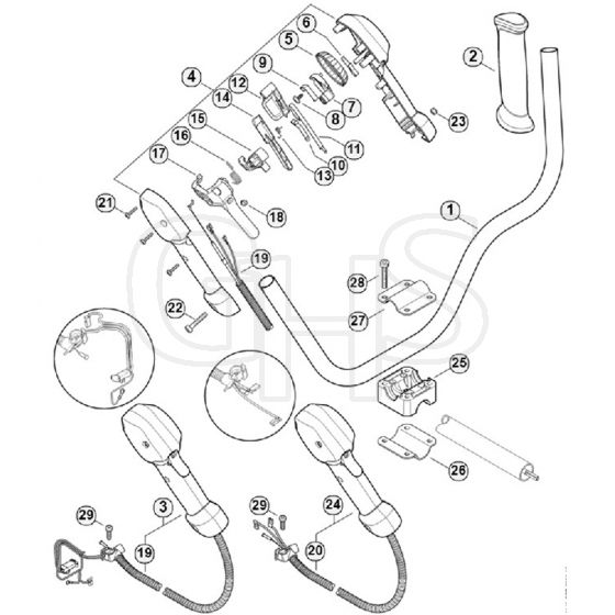 Genuine Stihl FS26 C-E / F - Bike handle