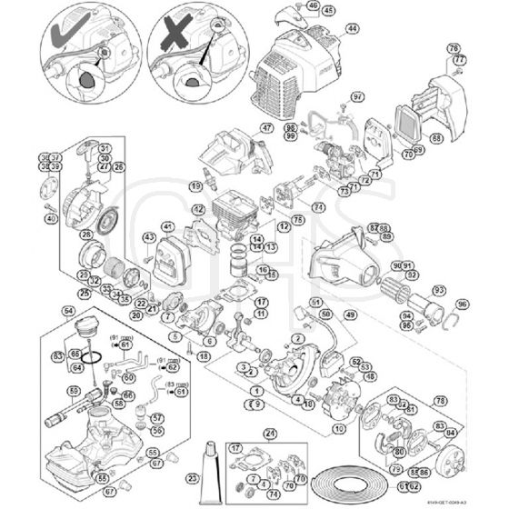 Genuine Stihl FS26 SC-E / A - Engine from serial number 517063222