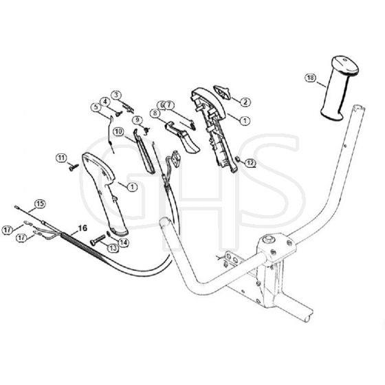 Genuine Stihl FS280 K / J - Control Handle