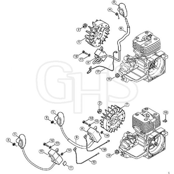 Genuine Stihl FS300 / C - Ignition system