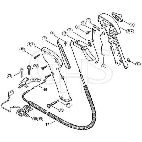 Genuine Stihl FS300 / R - Control handle