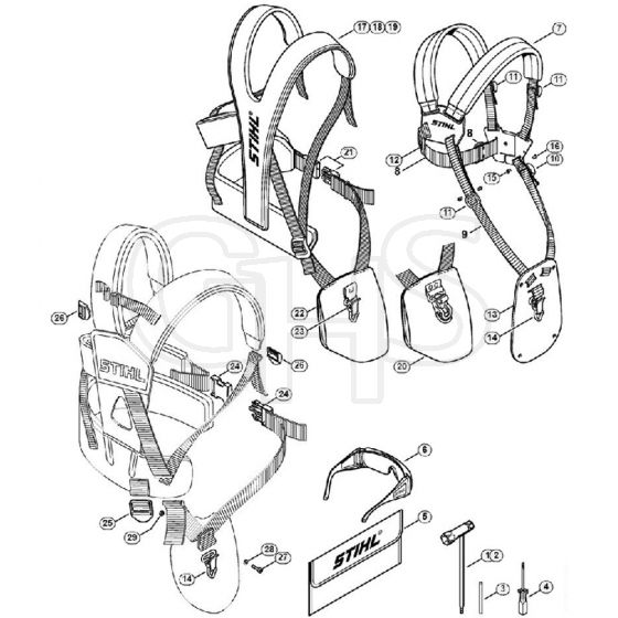 Genuine Stihl FS300 / X - Tools, Full harness