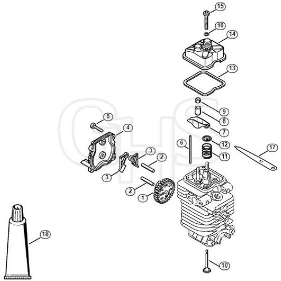 Genuine Stihl FS310 / B - Valve timing gear