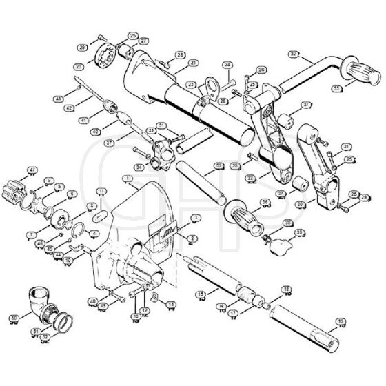 Genuine Stihl FS353 / A - Clutch housing, Support tube