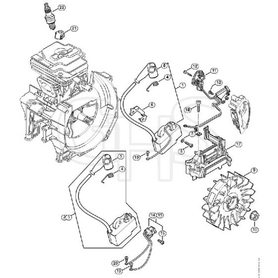 Genuine Stihl FS360 C-EM / J - Ignition system