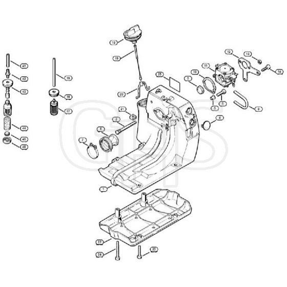 Genuine Stihl FS360 / D - Tank housing